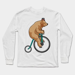 Bear at Circus with Bicycle Long Sleeve T-Shirt